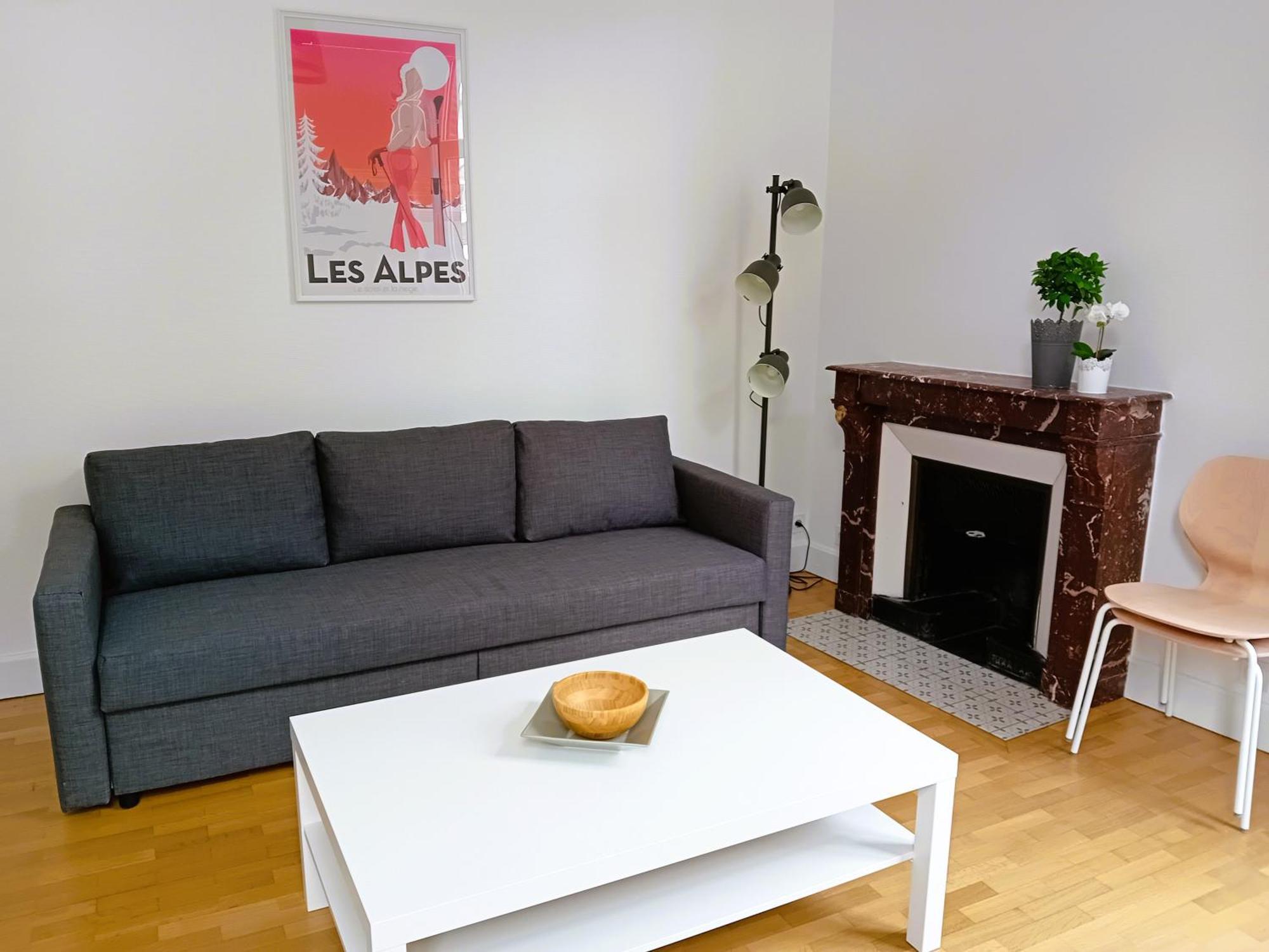 102 - Appart Renove Avec Grand Salon Et 1 Chambre - Tram Et Clinique Mutualiste A 1 Min Grenoble Exterior photo
