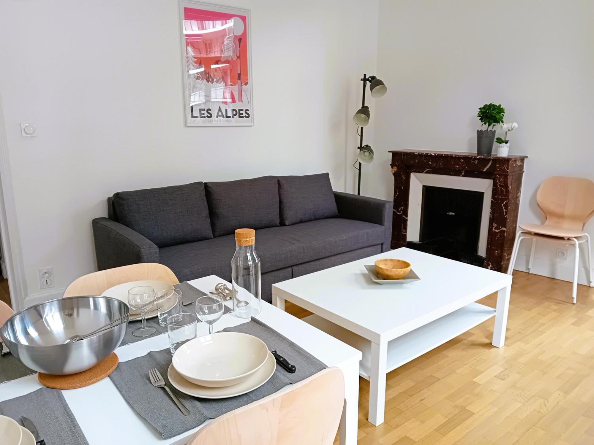 102 - Appart Renove Avec Grand Salon Et 1 Chambre - Tram Et Clinique Mutualiste A 1 Min Grenoble Exterior photo